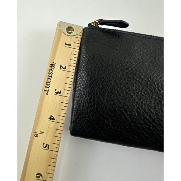 Coach Double Zip Wallet Wrislet Black Pebbled Soft Leather Small F53561 Card - Picture 16 of 16